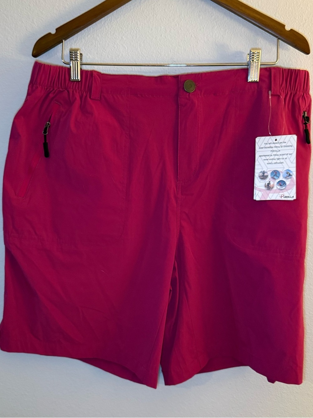 Pudolla Women’s Quick-Dry Purple Hiking Cargo Bermuda Shorts